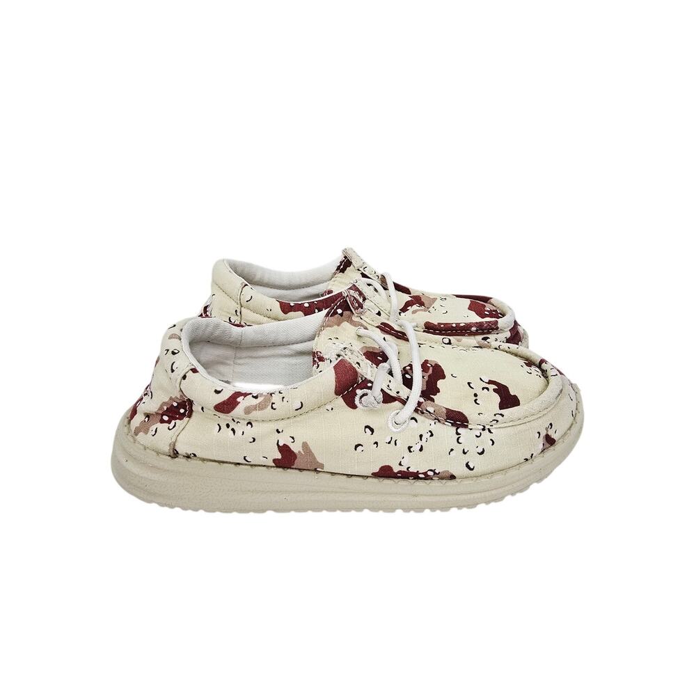 Hey Dude Boy's Wally Slip-On Shoes Desert Camo Tan 13